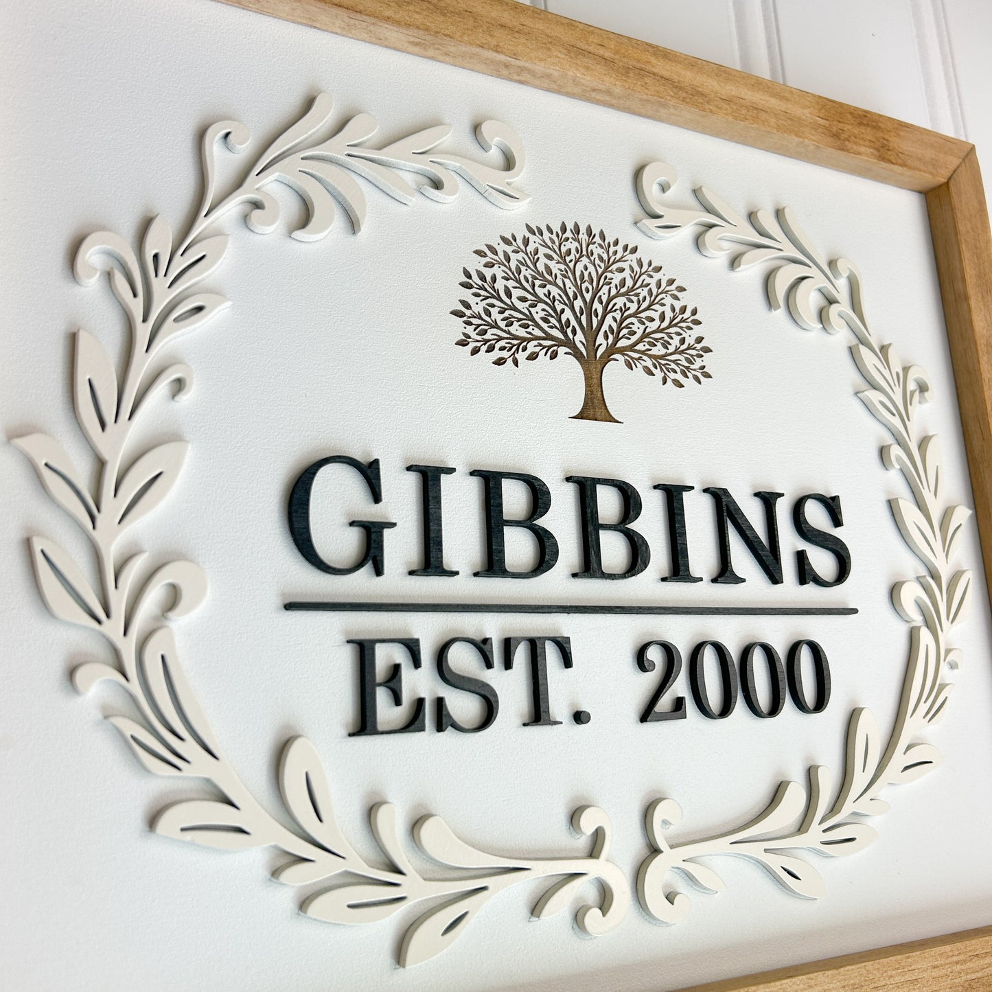 Personalized Family Name Sign | Custom Established Wood Sign