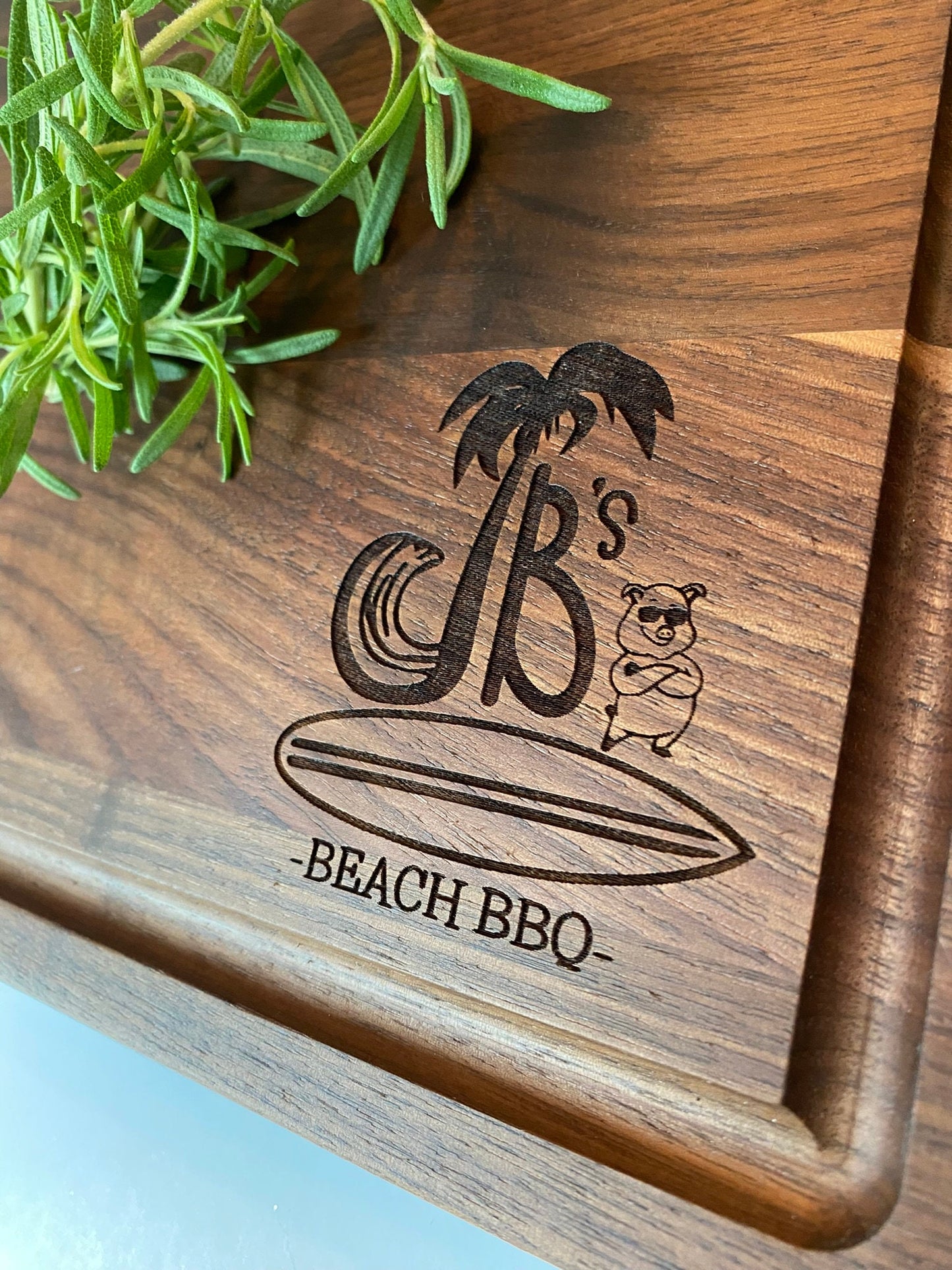 Custom Logo Engraved on Cutting Board