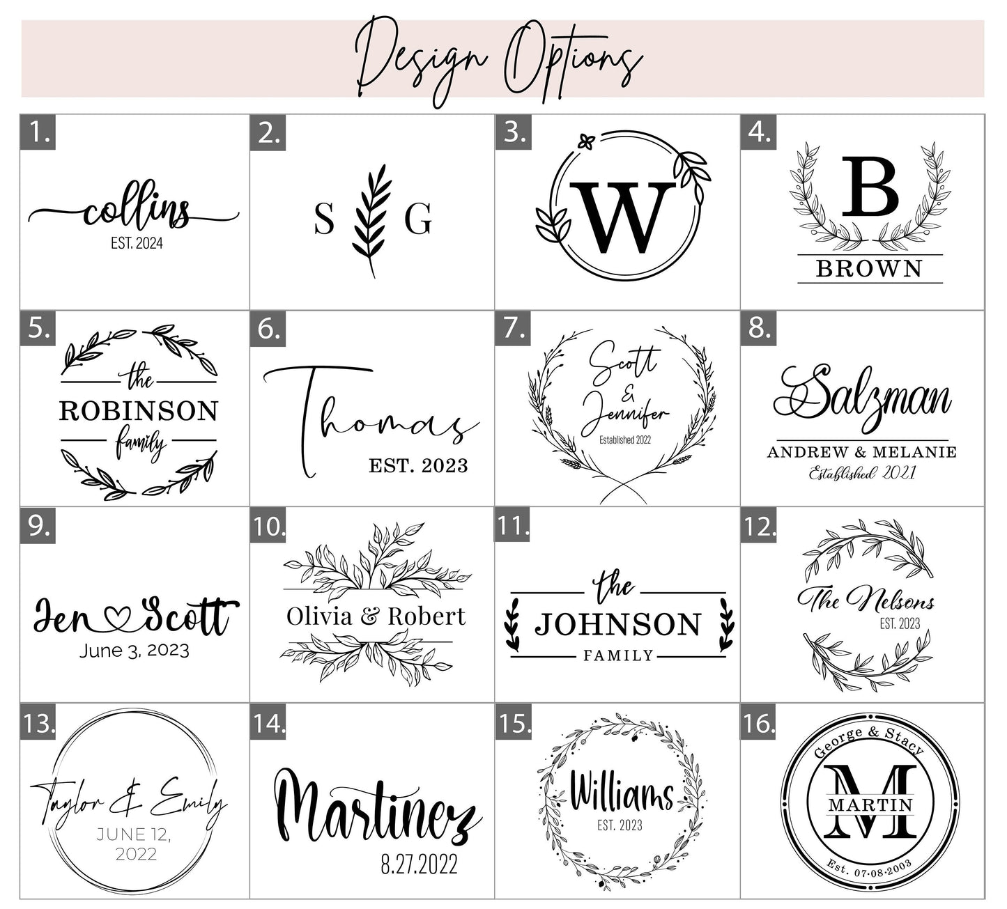 Couple or Family Name Engraved Cutting Board