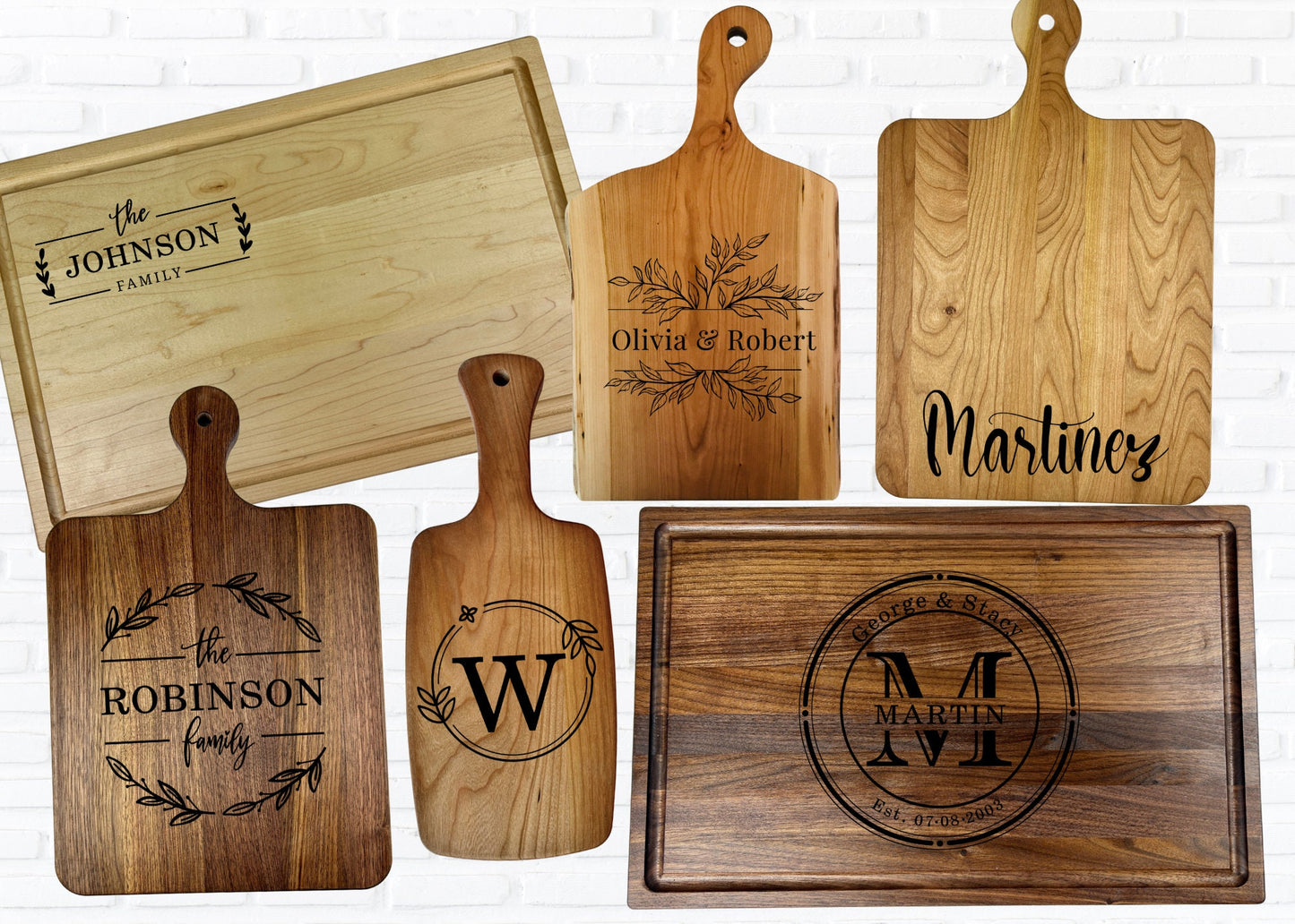 Couple or Family Name Engraved Cutting Board