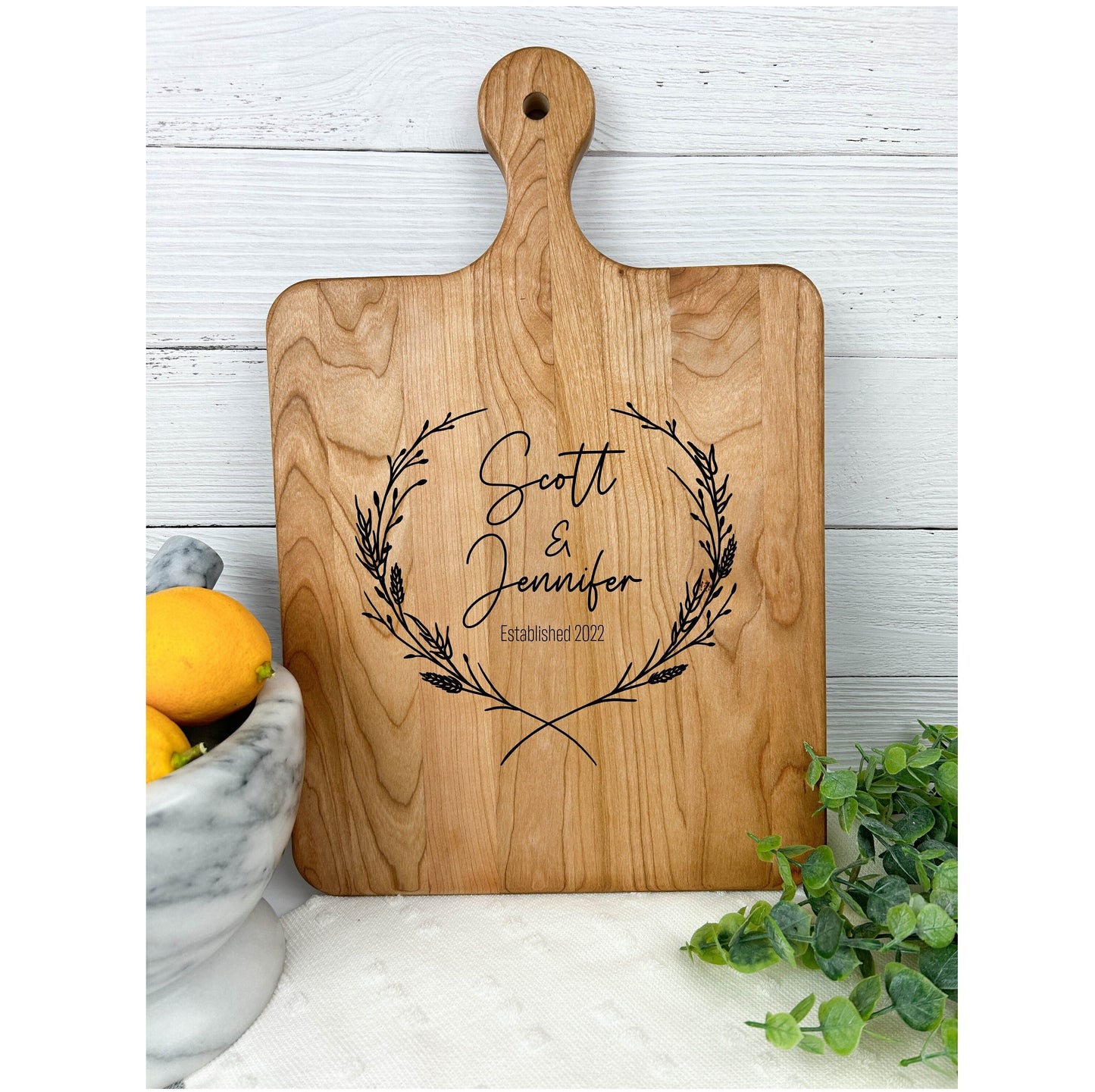Couple or Family Name Engraved Cutting Board