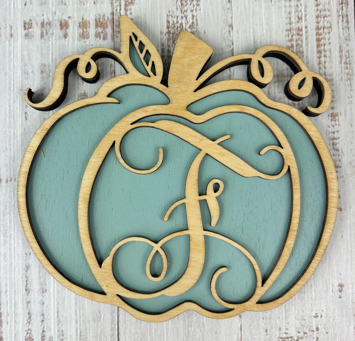 Pumpkin Sign with Last Name Initial