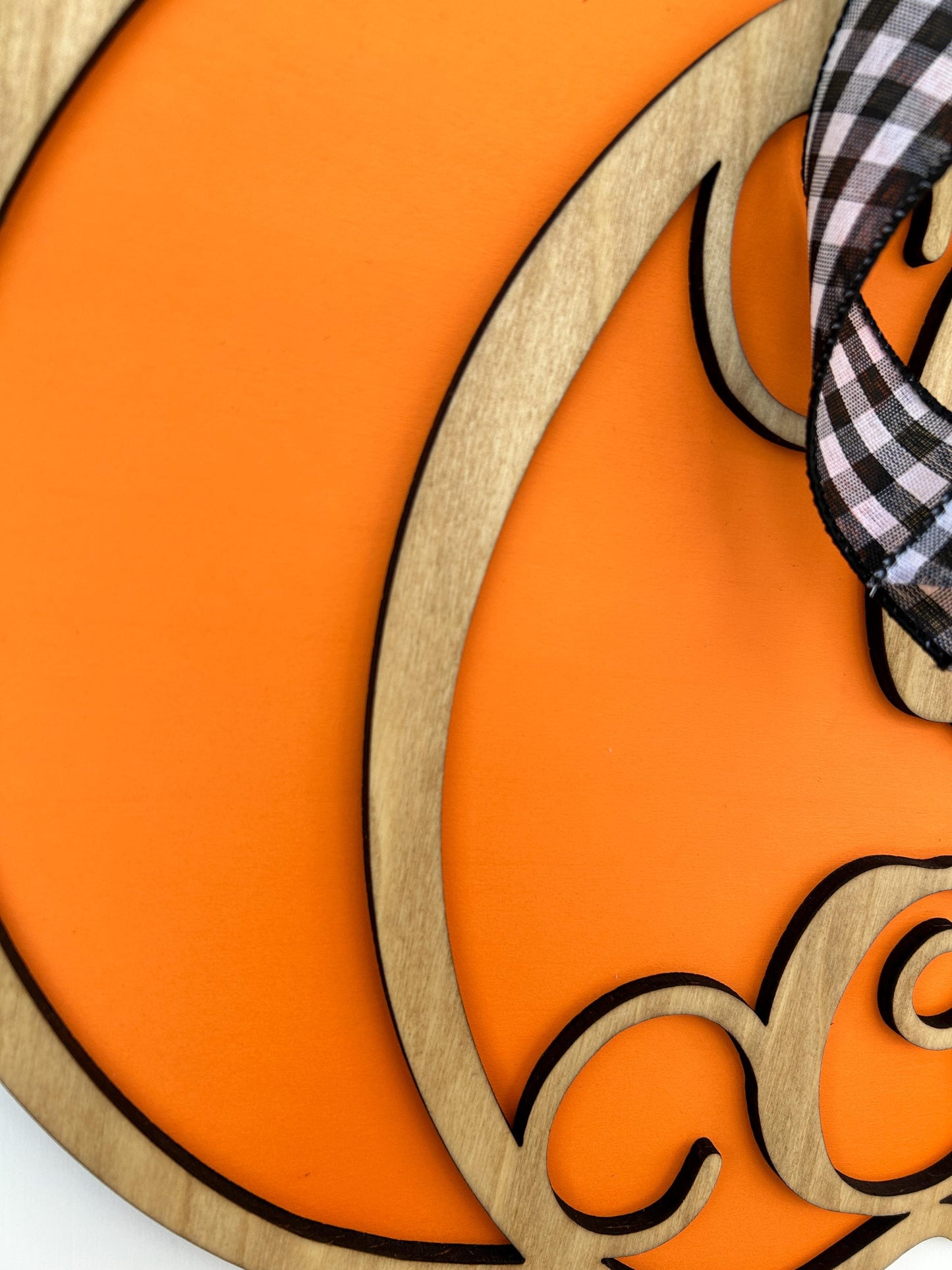 Pumpkin Sign with Last Name Initial