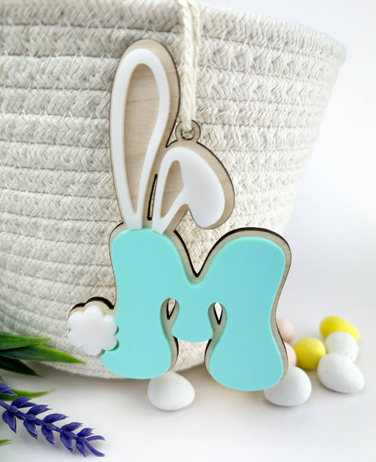 Easter Basket Tag with Personalized Initial