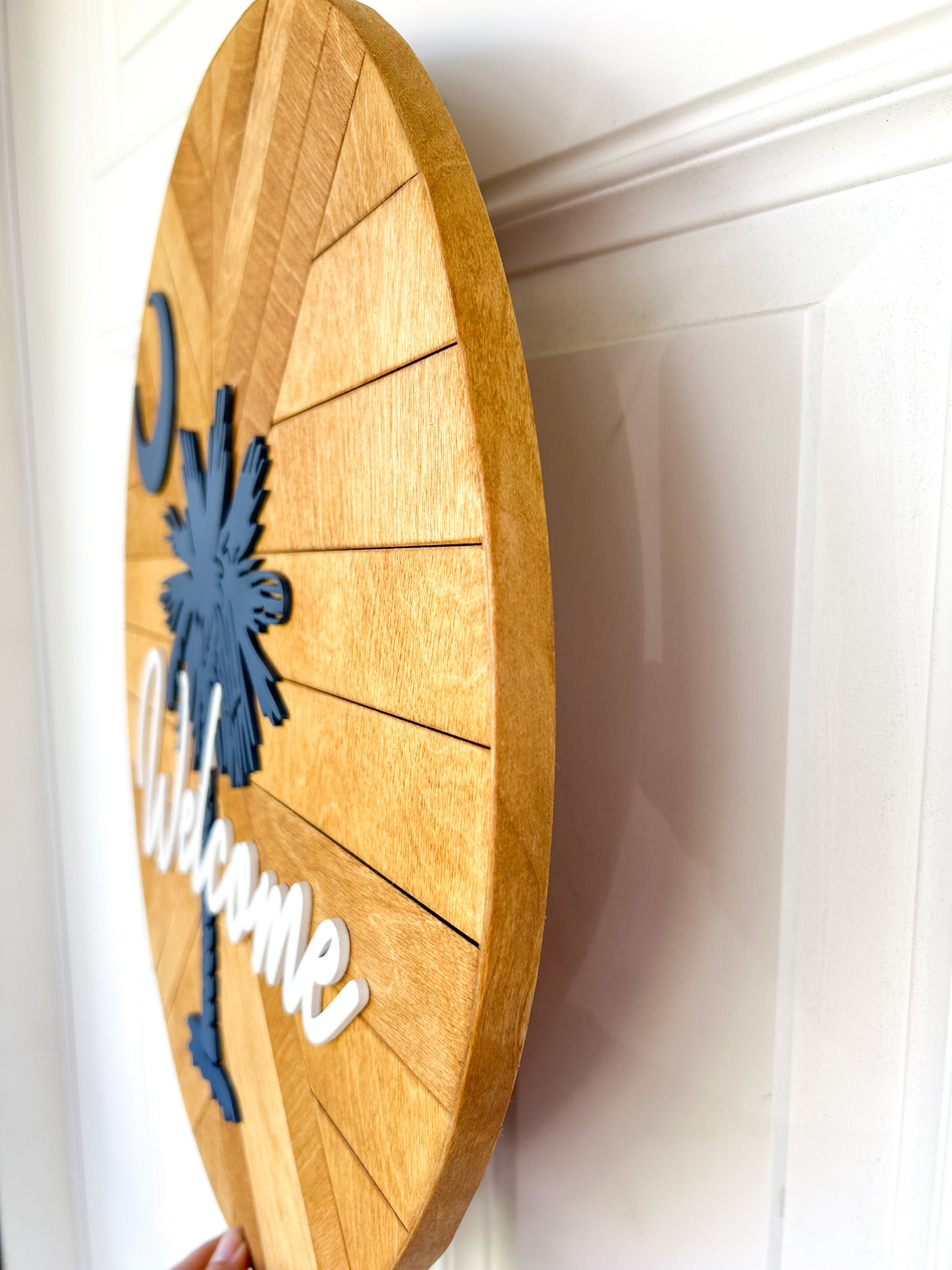 Wooden South Carolina Wreath, 3D South Carolina Welcome Sign