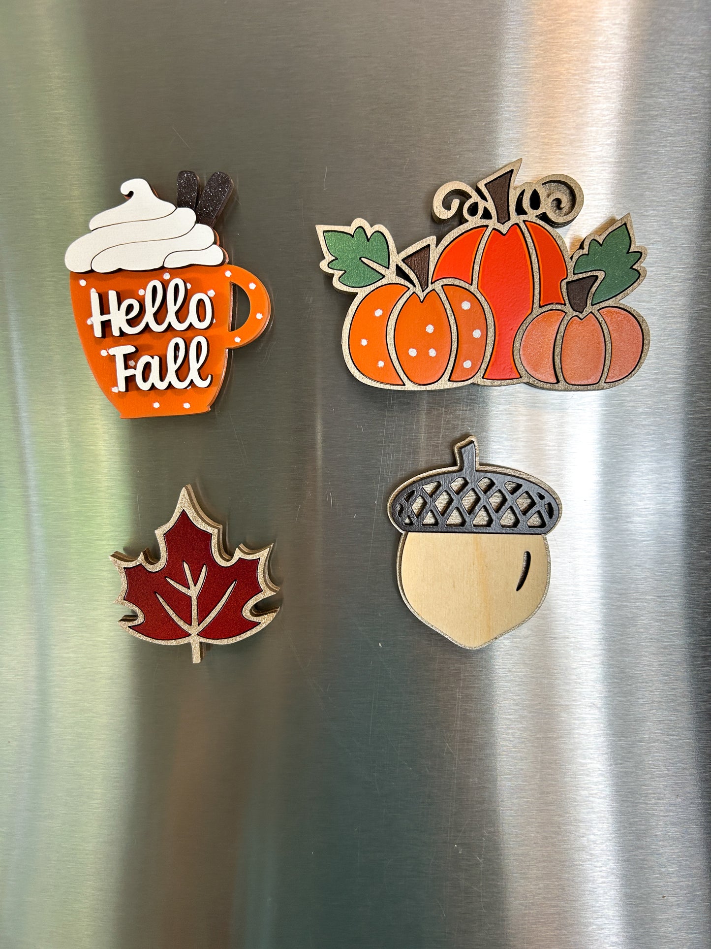 3D Fall Fridge Magnet Set