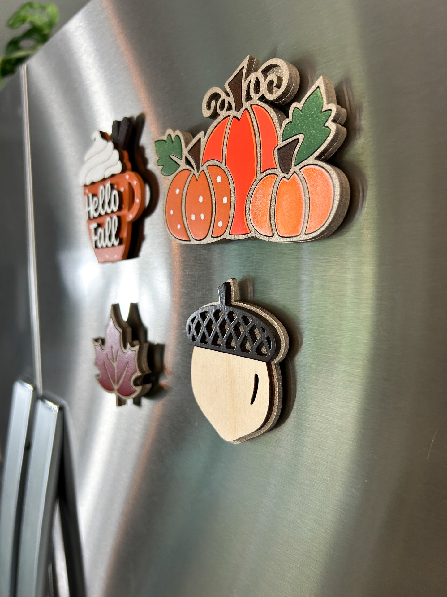 3D Fall Fridge Magnet Set