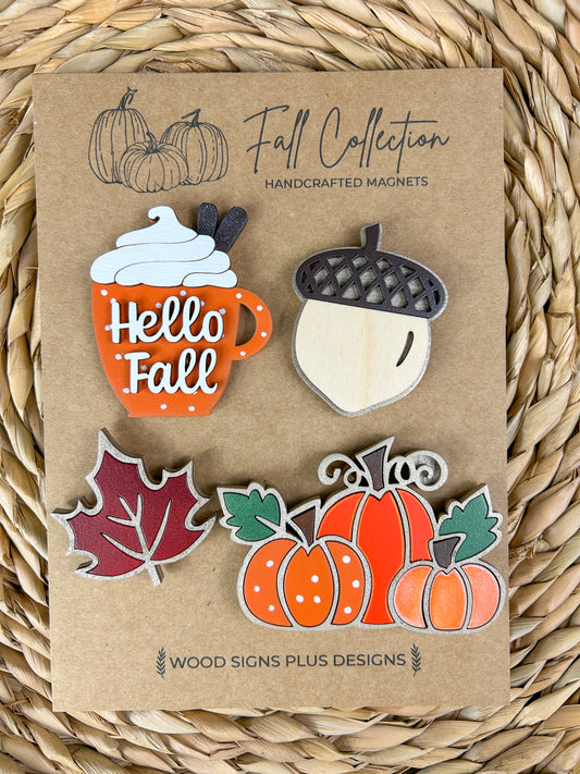 3D Fall Fridge Magnet Set