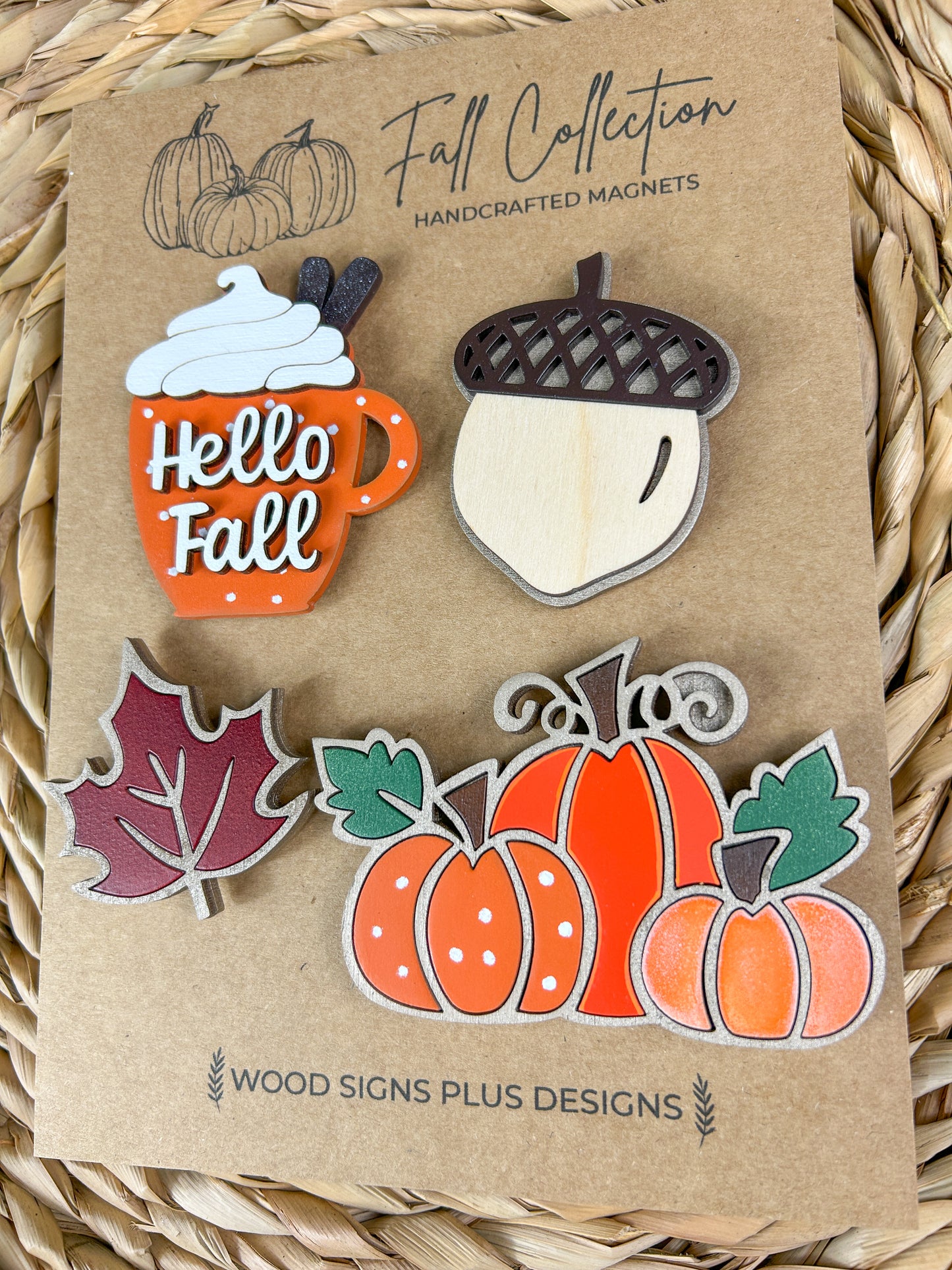 3D Fall Fridge Magnet Set