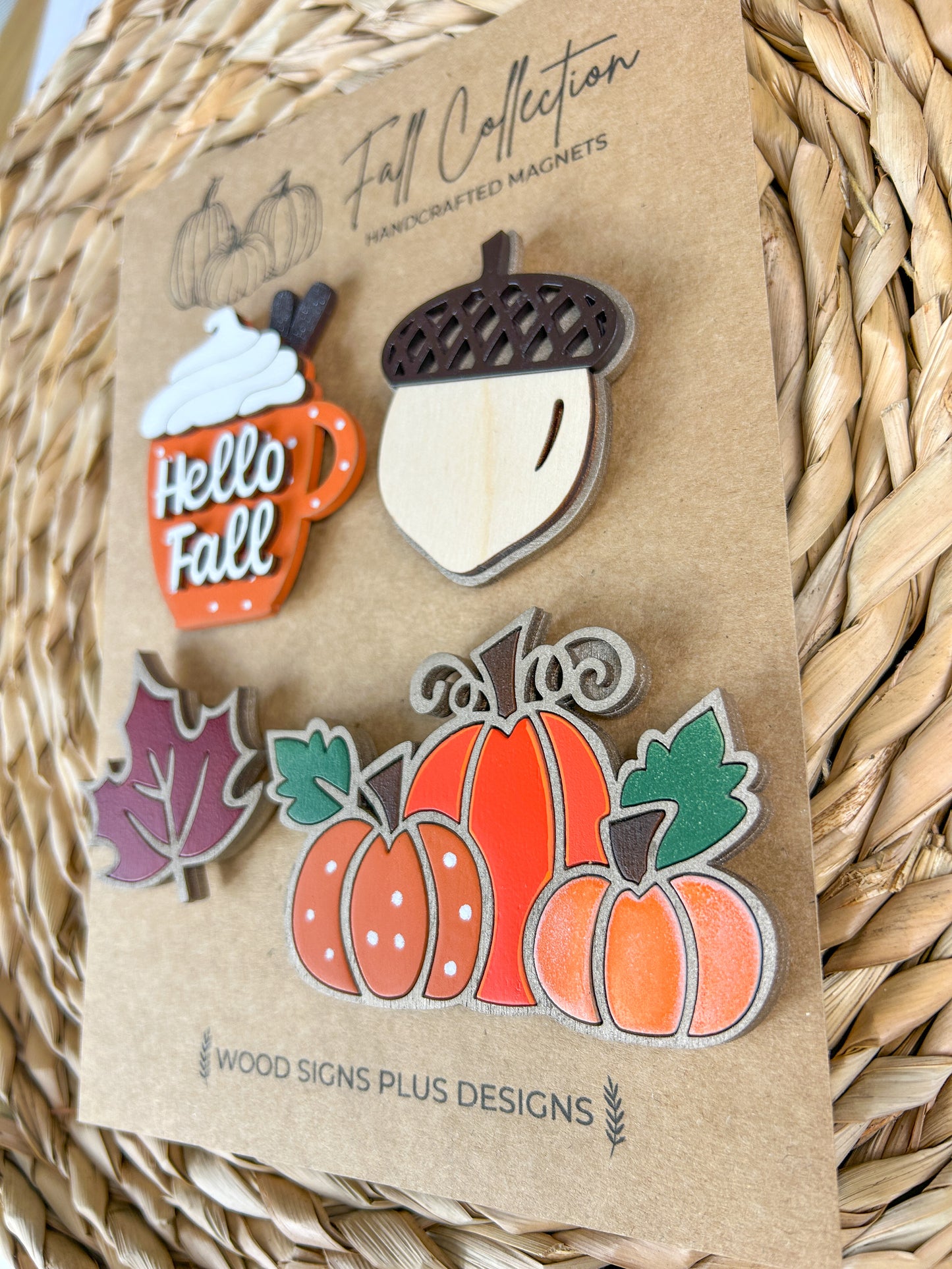 3D Fall Fridge Magnet Set