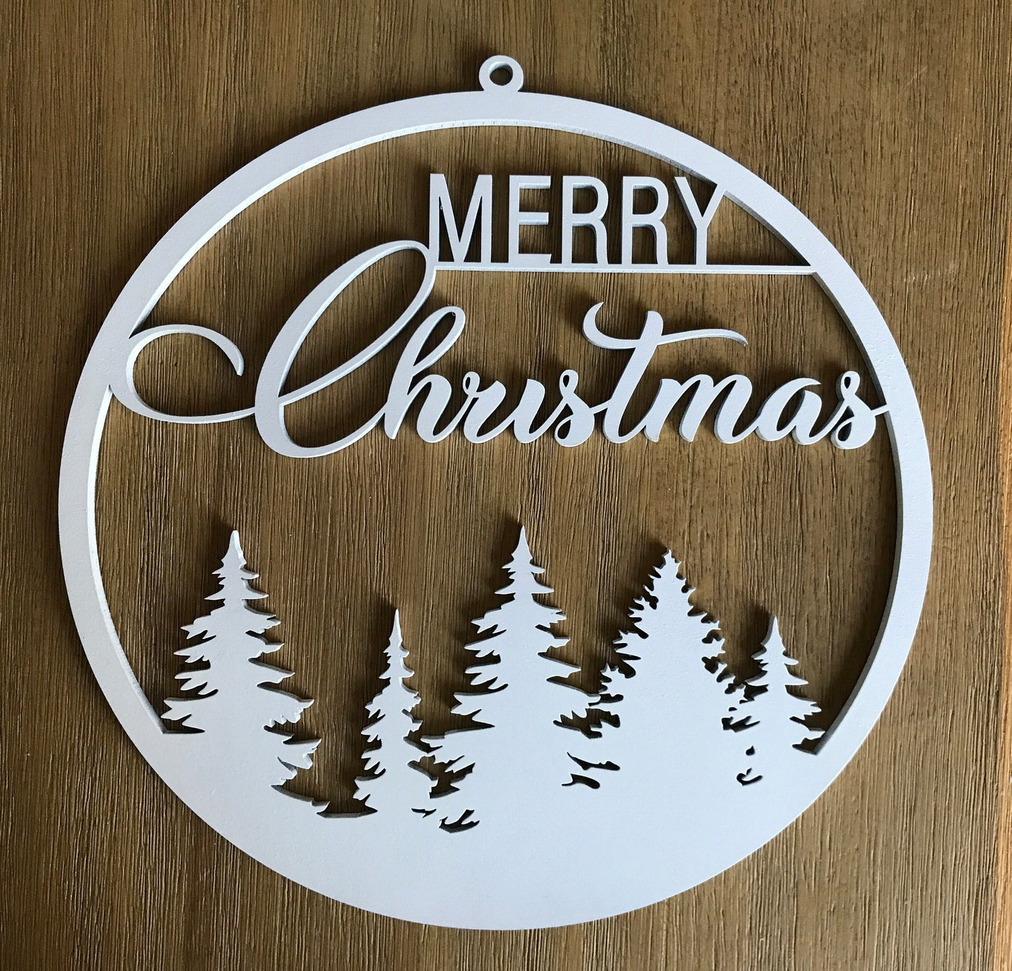 Merry Christmas Wooden Wreath Topper, Wreath Accessory