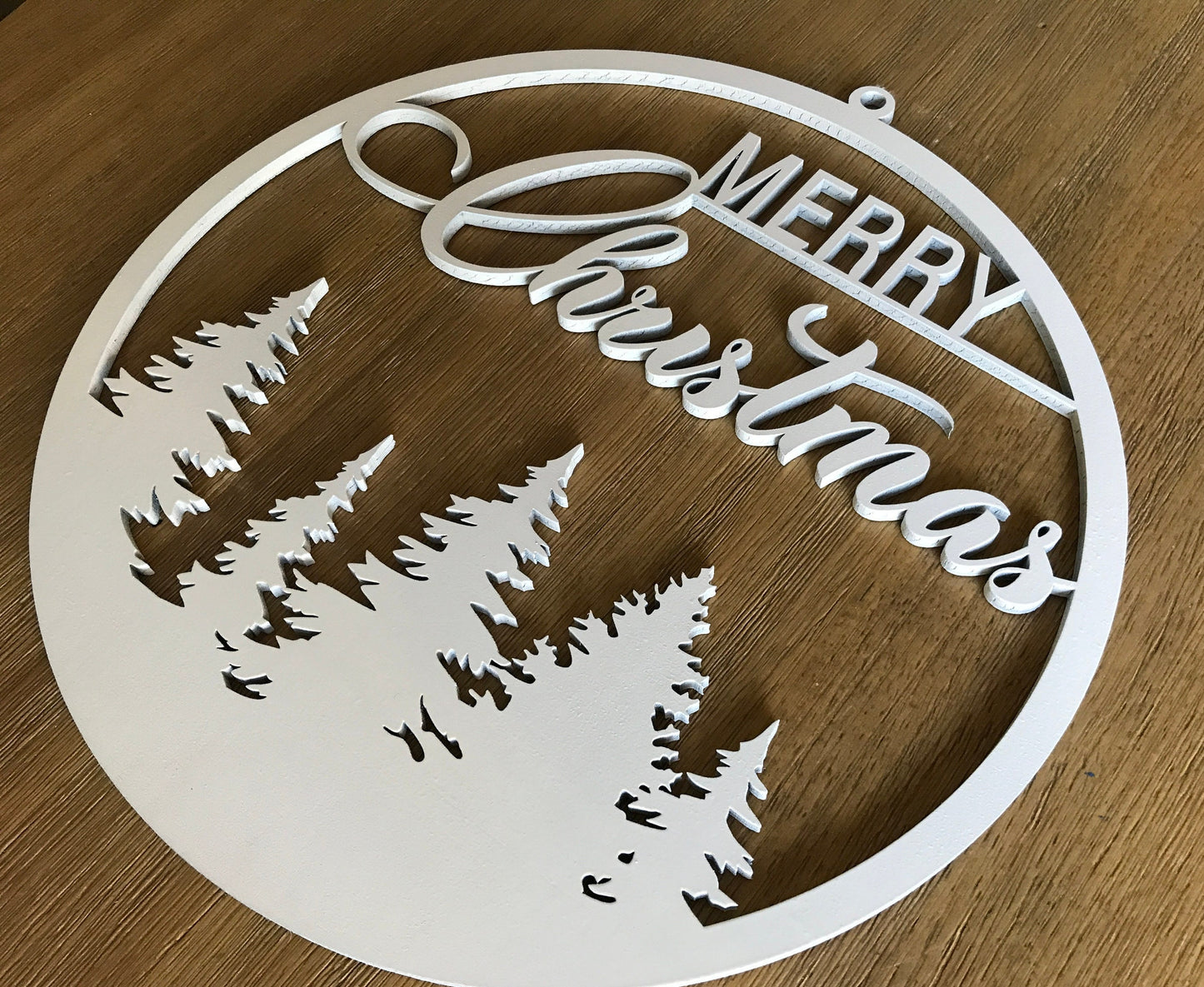 Merry Christmas Wooden Wreath Topper, Wreath Accessory