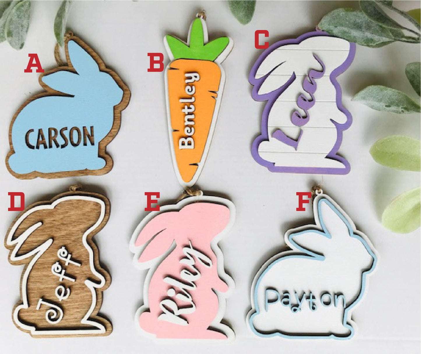 Personalized Easter Basket Tags with Name