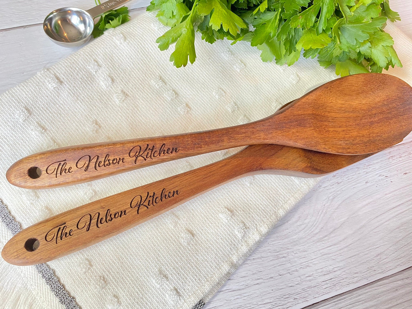 Cutting Board, Coasters, & Spoon Set, 3-Piece Set with Personalized Engravings