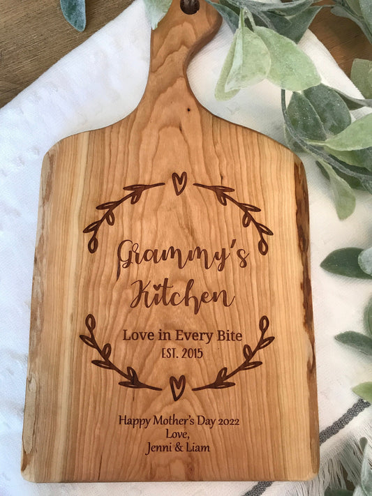 Personalized Mother's Day Cutting Board Gift