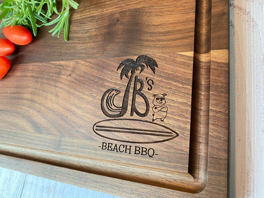 Custom Logo Engraved on Cutting Board