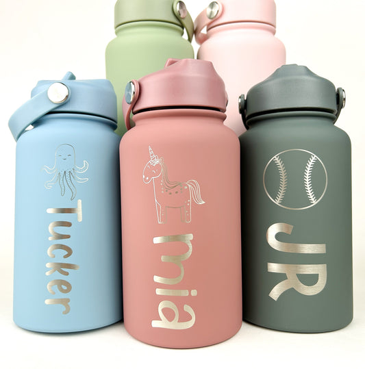 Personalized Child's Tumbler with their Name and Optional Cute Designs