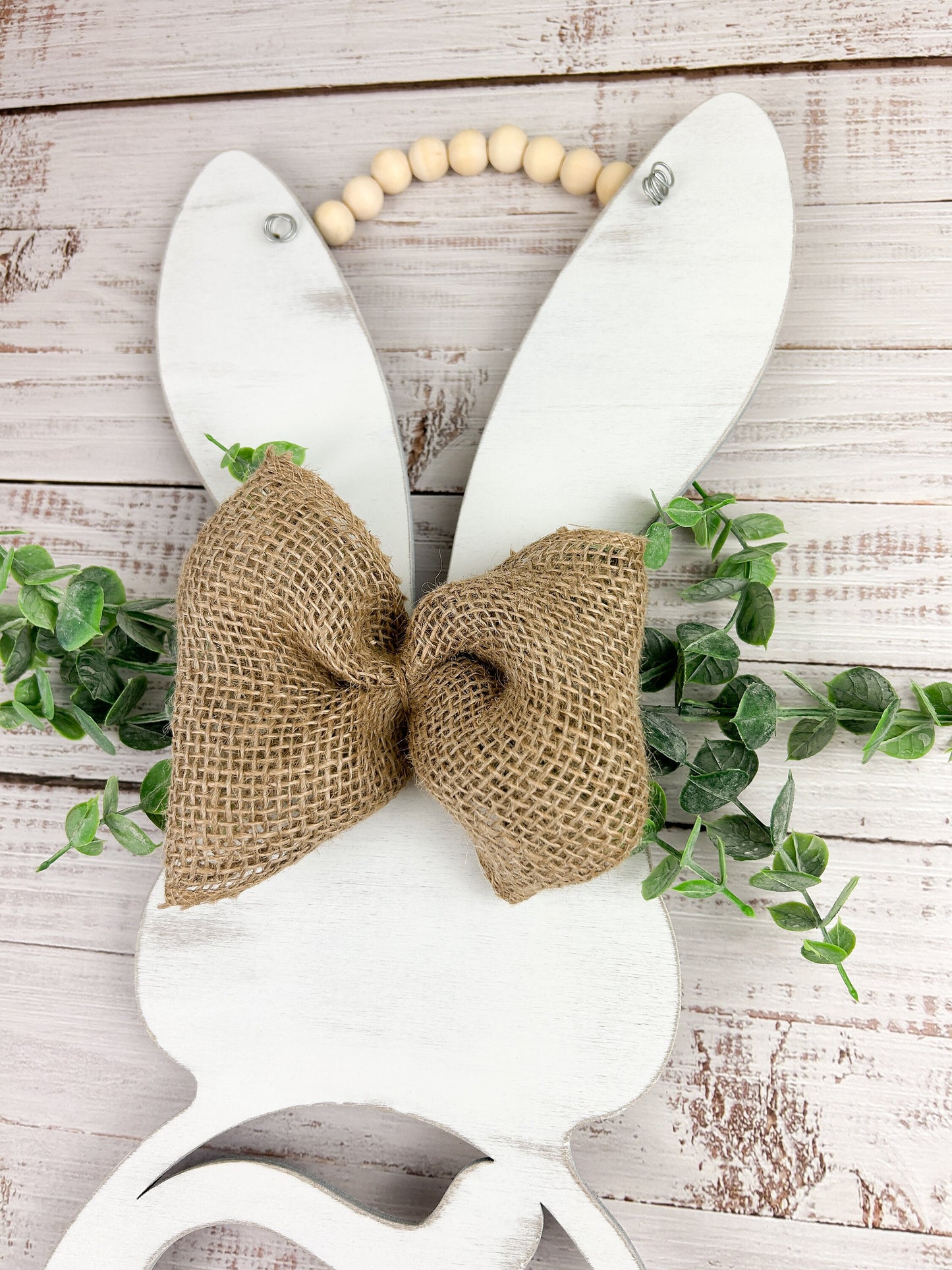 Easter Bunny Door Hanger with Initial, Spring & Easter Door Hanger