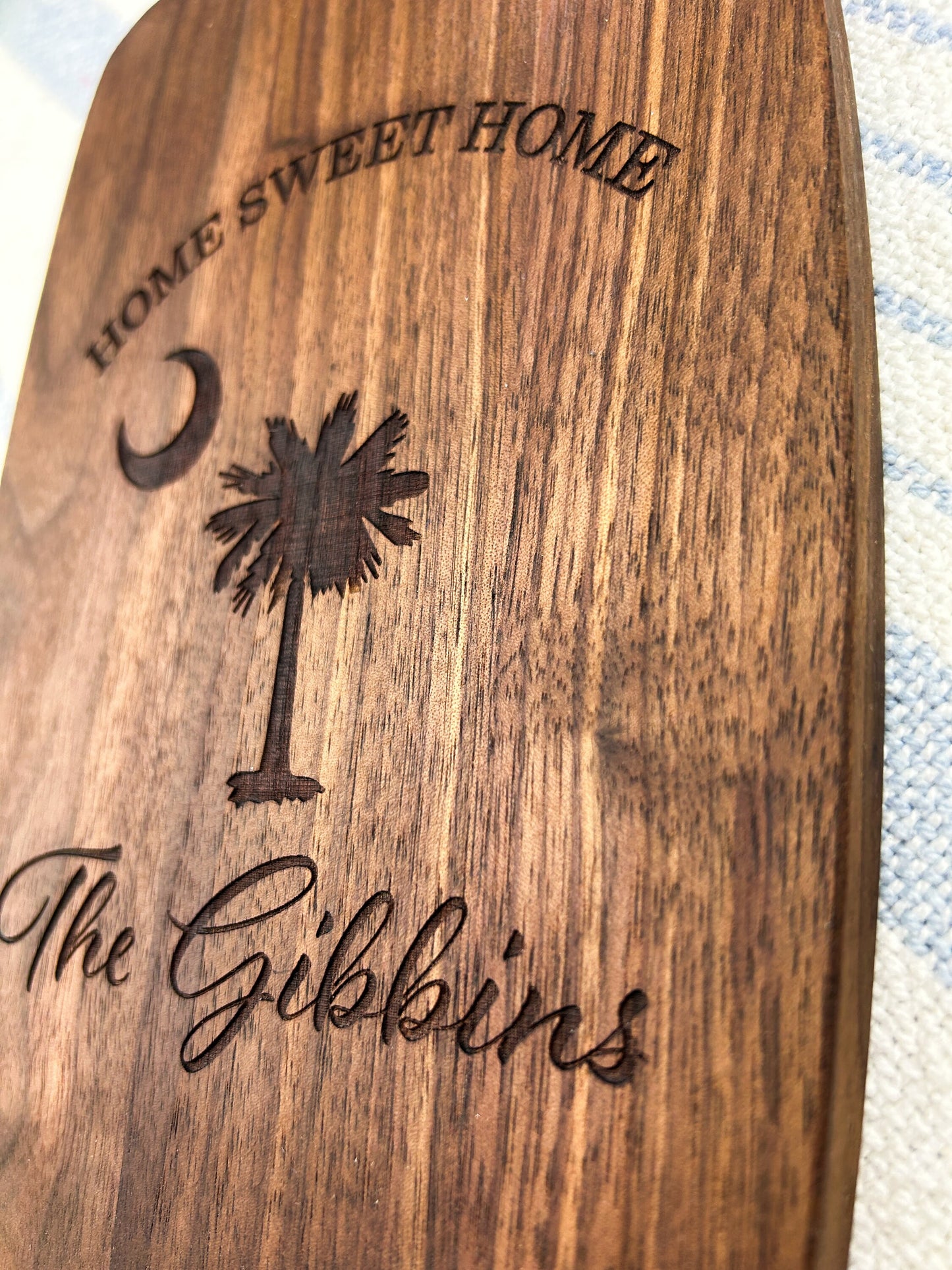 South Carolina Cutting Board, Palmetto and Moon, New Homeowner Gift