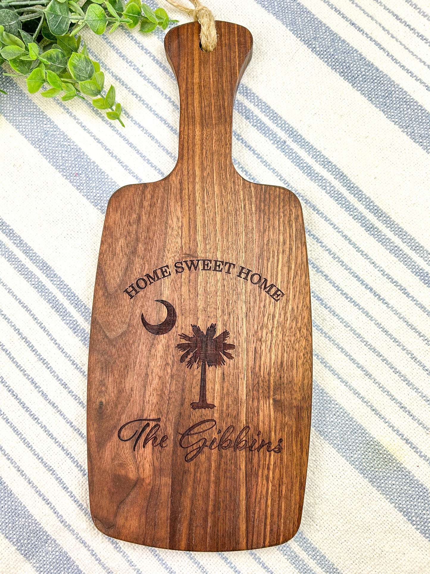 South Carolina Cutting Board, Palmetto and Moon, New Homeowner Gift