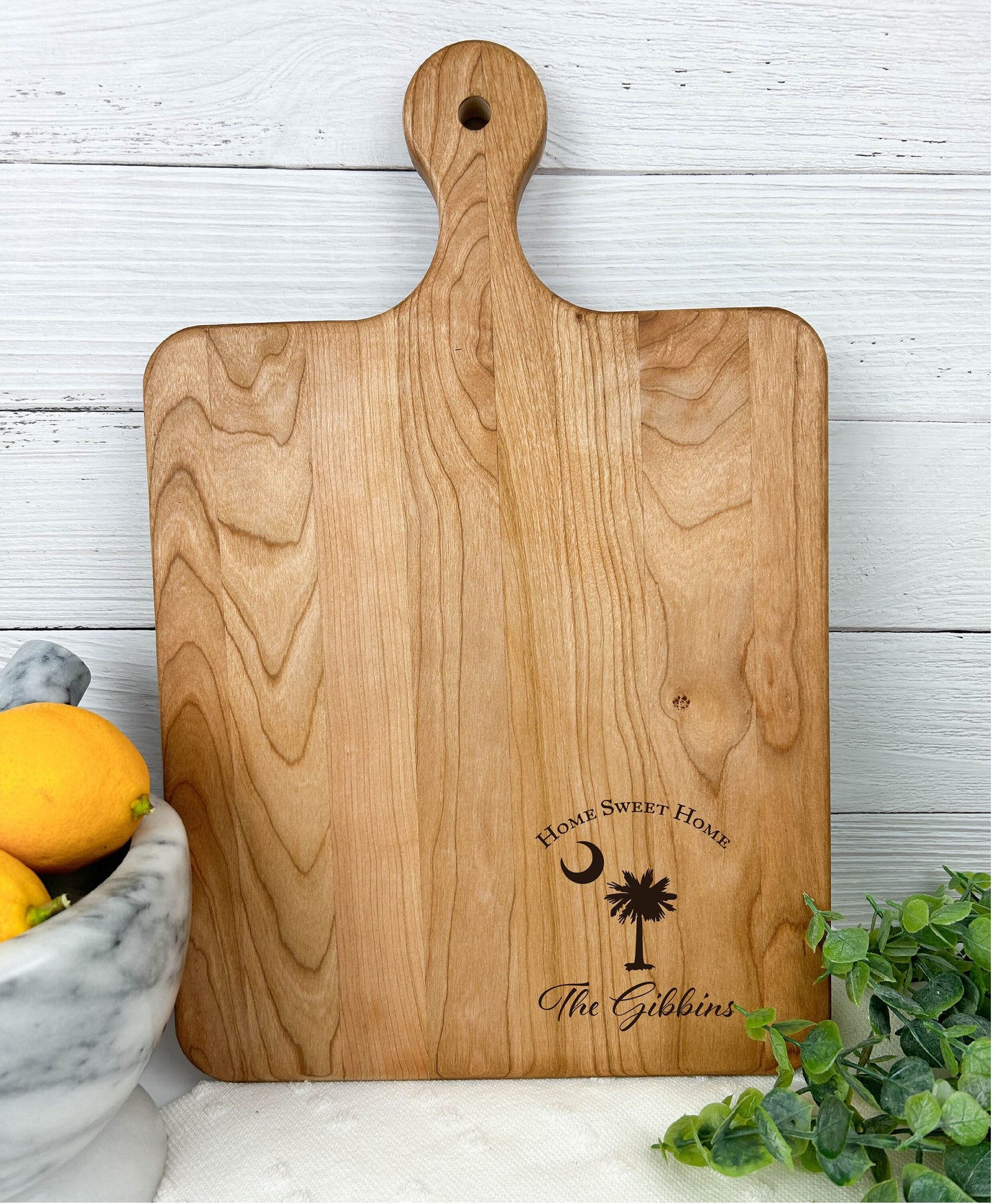 South Carolina Cutting Board, Palmetto and Moon, New Homeowner Gift