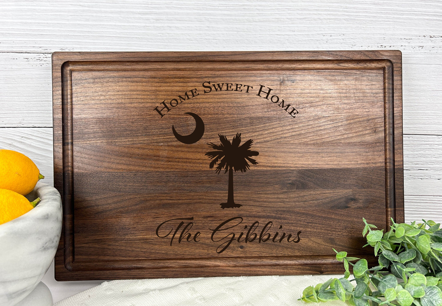 South Carolina Cutting Board, Palmetto and Moon, New Homeowner Gift