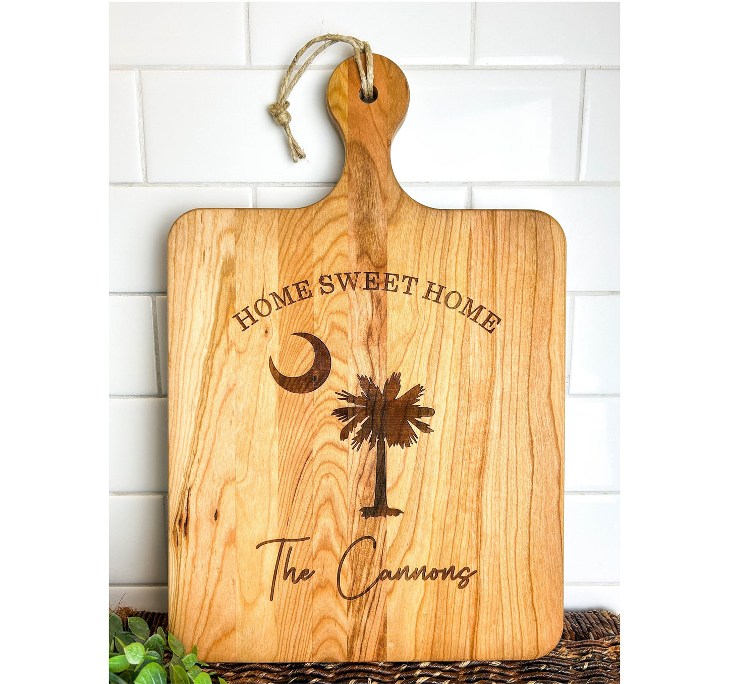 South Carolina Cutting Board, Palmetto and Moon, New Homeowner Gift