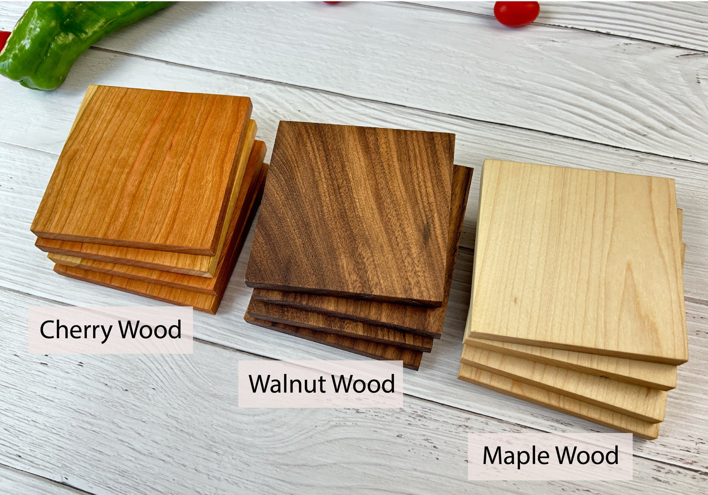 Custom Engraved Wood Coasters