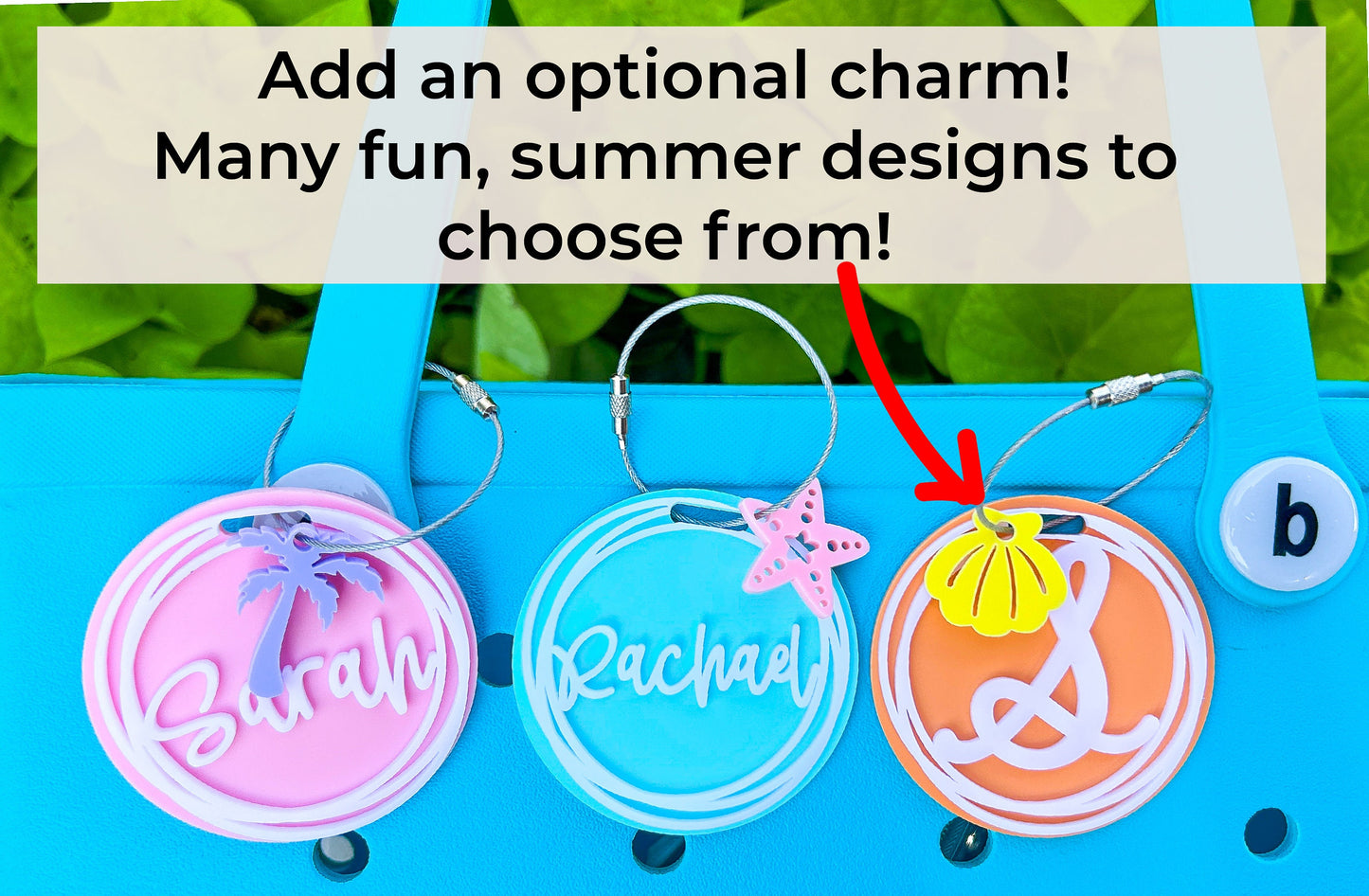 Custom Beach Bag Tag or Bogg Bag Accessory