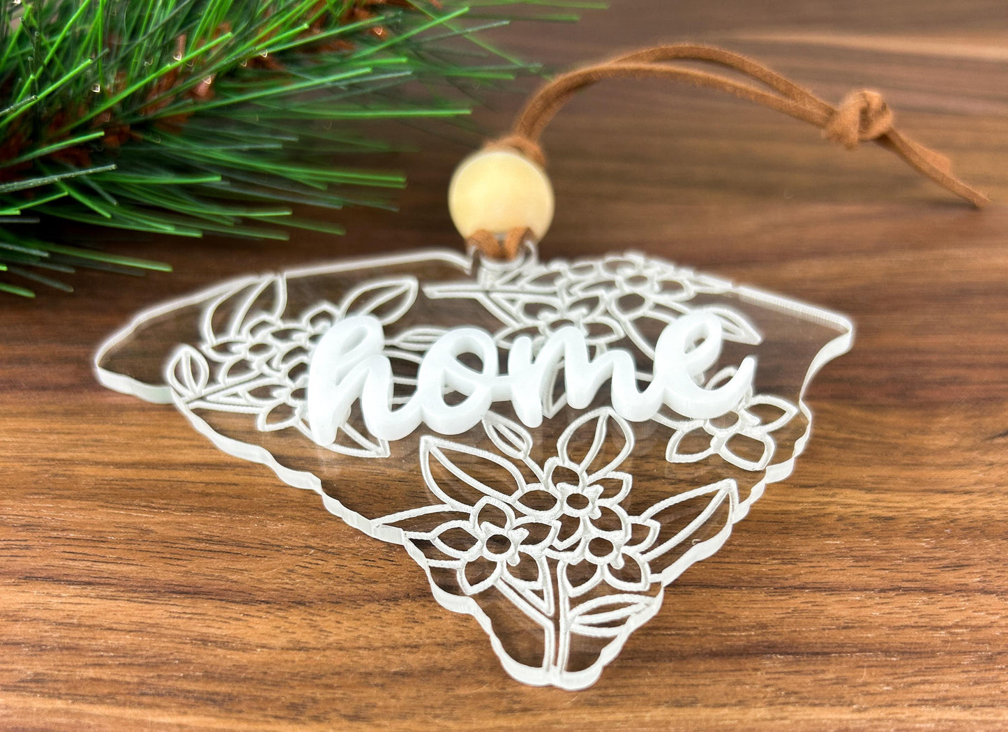 Acrylic South Carolina Christmas Gift Ornament