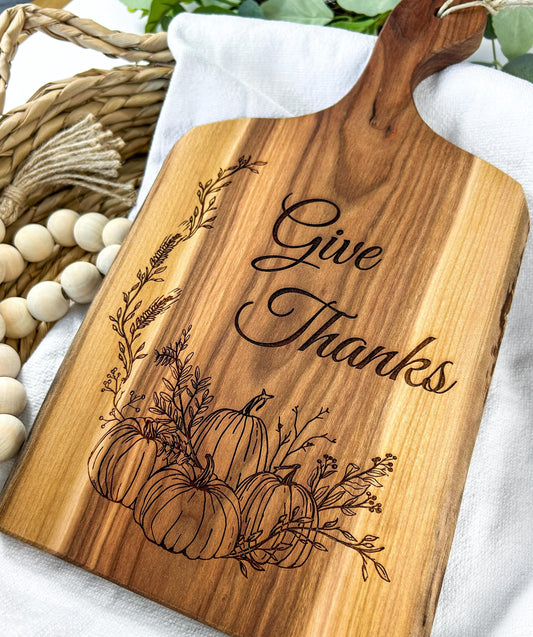 Thanksgiving Charcuterie Board, Engraved Cutting Board for Thanksgiving
