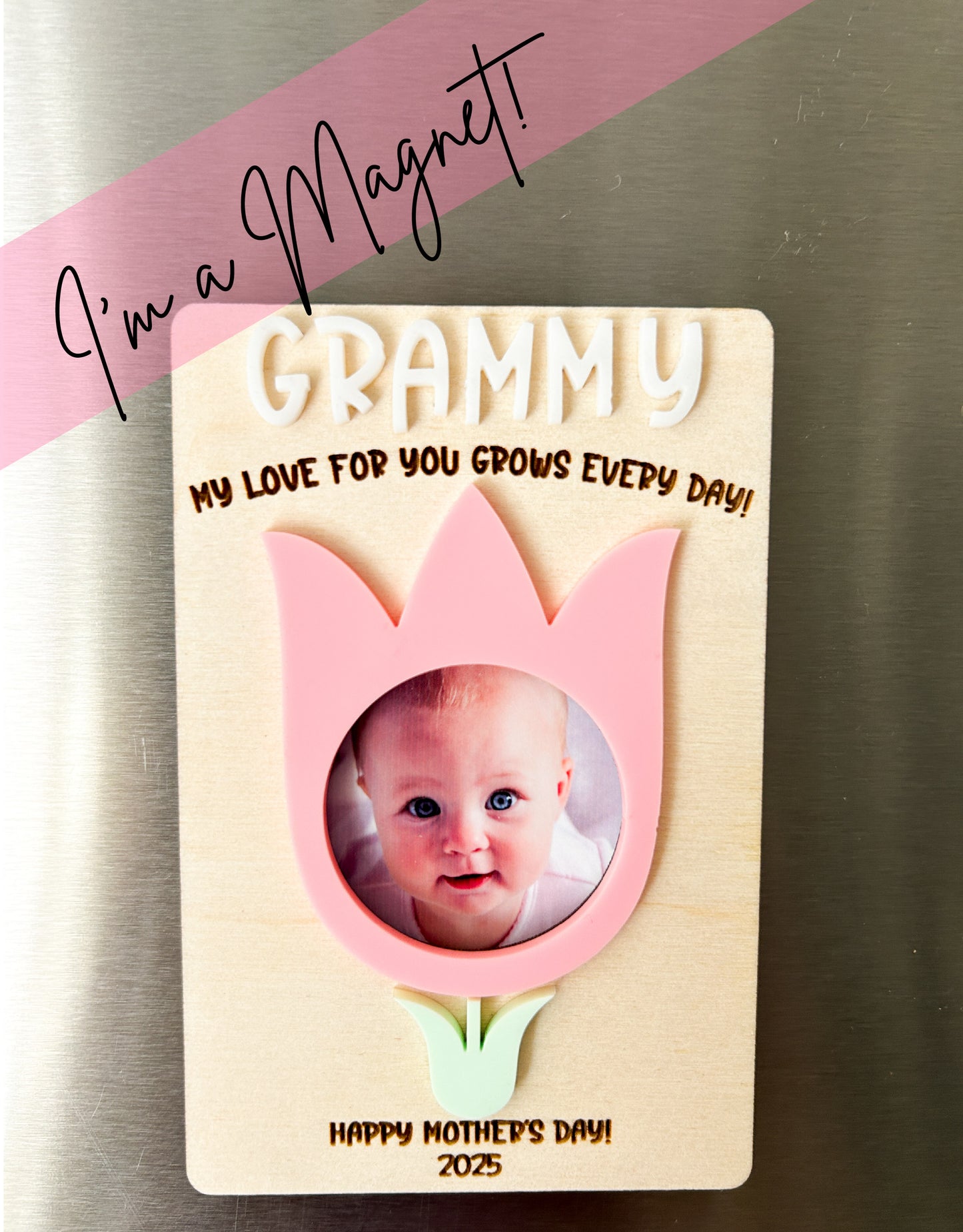 Photo Magnet Gift for Mother's Day, Picture Magnet Gift for Grandma or Mom
